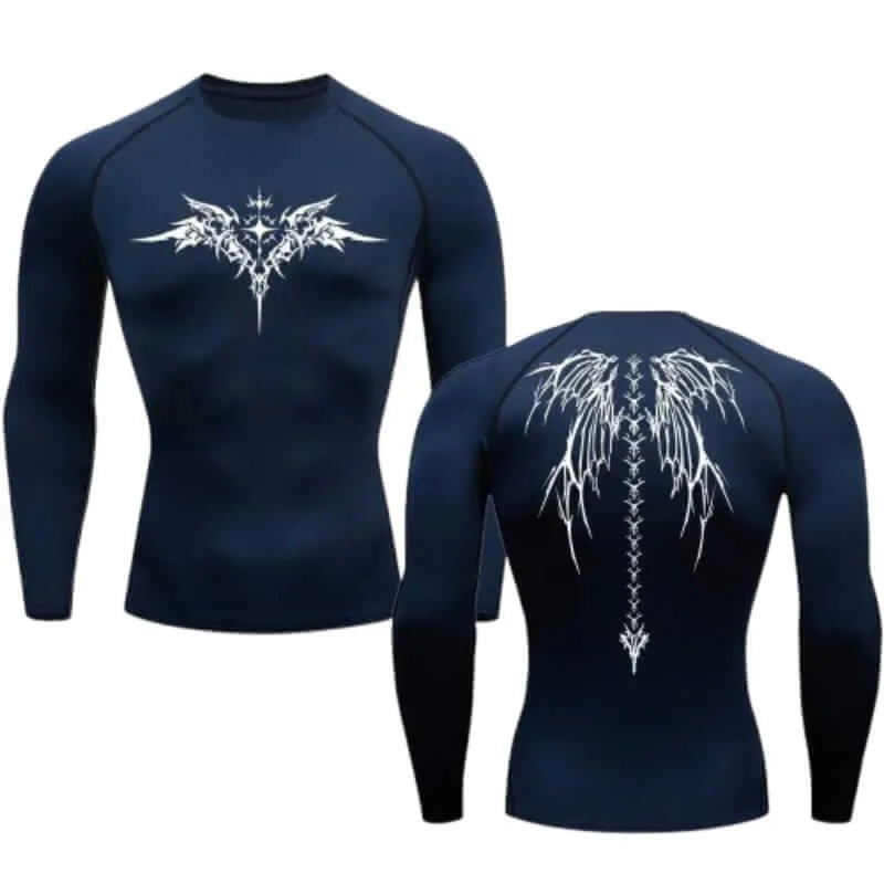 Camisa de compressão cor azul