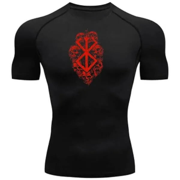 Camisa de compressão cor preta berserk
